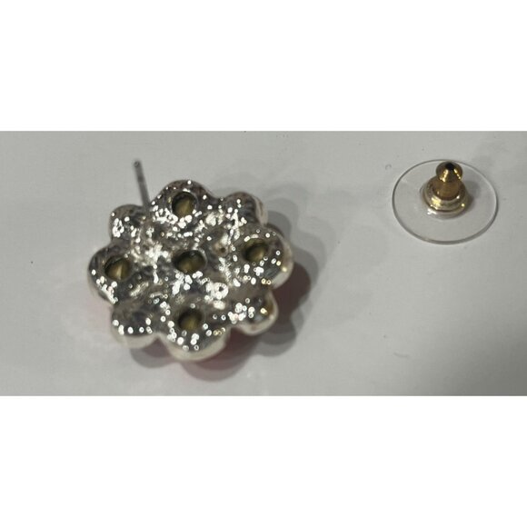 Style & Co. Red & Black Crystal Flower Stud Earrings - Picture 7 of 7